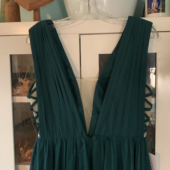 Azazie sz 8 bridal formal gown nwt Blaine style pine color BEAUTIFUL! - Picture 9 of 11